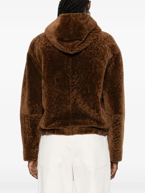 Nanushka hooded zip-up jacket - Brown