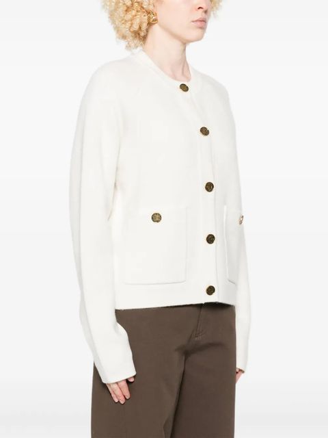 TOTEME patch-pocket buttoned cardigan - White