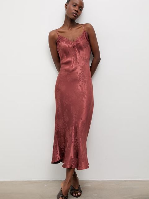 Answear.LAB sukienka bieliźniana z dodatkiem lnu - zdjęcie produktu nr 1