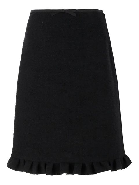 Valentino Garavani ruffled tweed skirt - Black - zdjęcie produktu nr 1