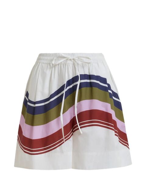 Essentiel Antwerp stripe-print drawstring shorts - White - zdjęcie produktu nr 1