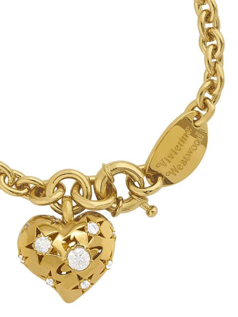 Vivienne Westwood heart-charm chain bracelet - Gold - zdjęcie produktu nr 2