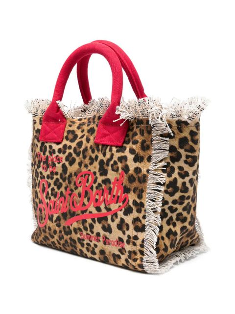 MC2 Saint Barth fringe leopard print bag - Neutrals