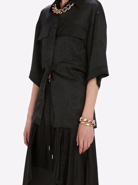 JW Anderson layered asymmetric midi skirt - Black