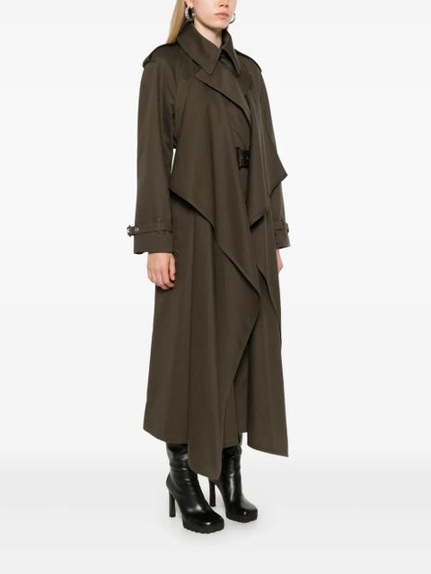 Alexander McQueen layered trench coat - Green - zdjęcie produktu nr 2