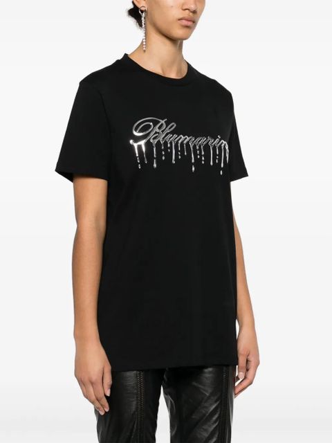 Blumarine raised-logo T-shirt - Black - zdjęcie produktu nr 2