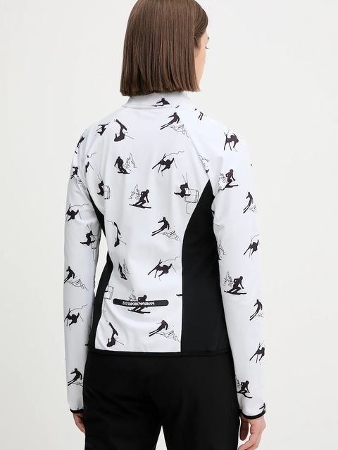 EA7 Emporio Armani bluza sportowa damska kolor biały wzorzysta AF14634.7W000384