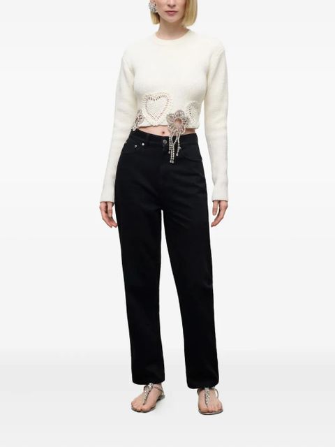 AREA crystal-embellished crochet sweater - White - zdjęcie produktu nr 2