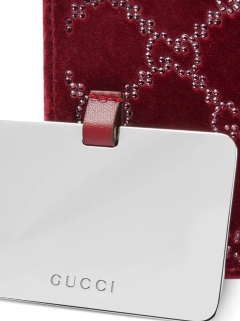 Gucci GG crystals wallet on chain - Red