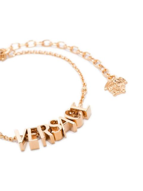 Versace logo-lettering bracelet - Gold - zdjęcie produktu nr 2