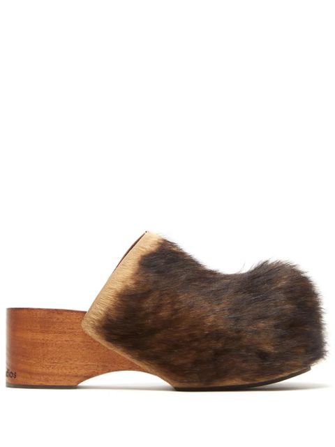 Acne Studios 70mm wood clogs - Brown - zdjęcie produktu nr 1