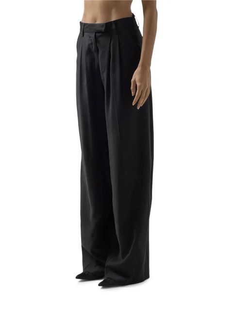 GCDS pleated-design trousers - Black