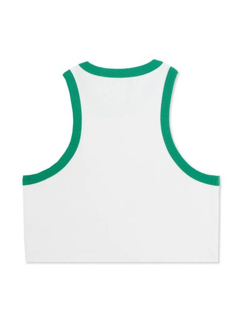 Simon Miller logo-print cropped tank top - White - zdjęcie produktu nr 2