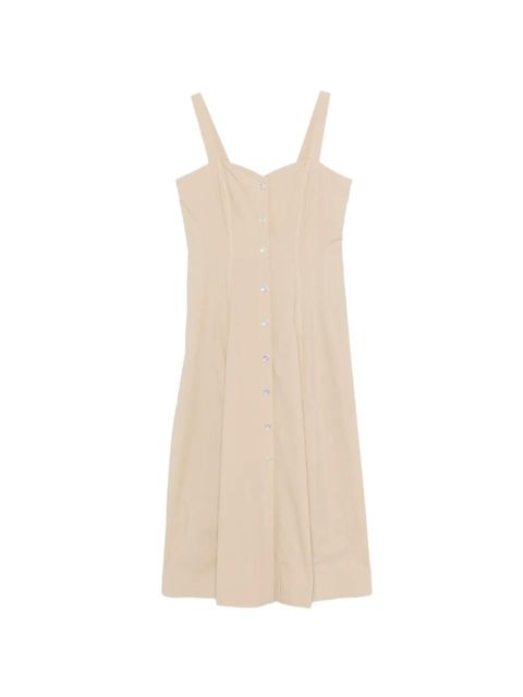 PINKO Monia buttoned sleeveless midi dress - Neutrals - zdjęcie produktu nr 1