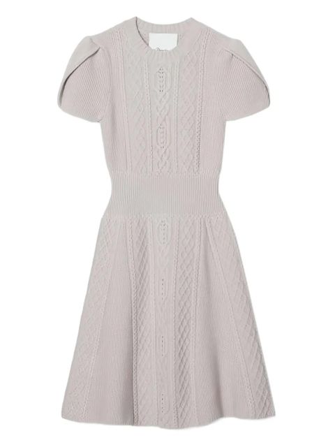 3.1 Phillip Lim cable-knit short-sleeve mini dress - Grey - zdjęcie produktu nr 1