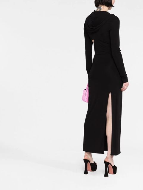 Versace cut-out hooded maxi dress - Black