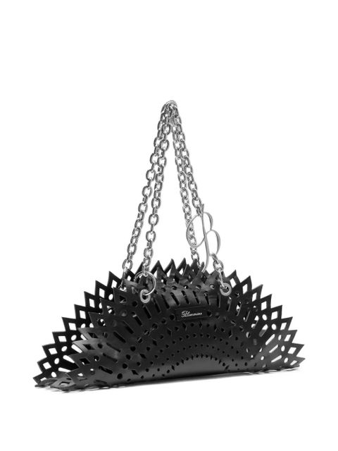 Blumarine laser-cut chain shoulder bag - Black
