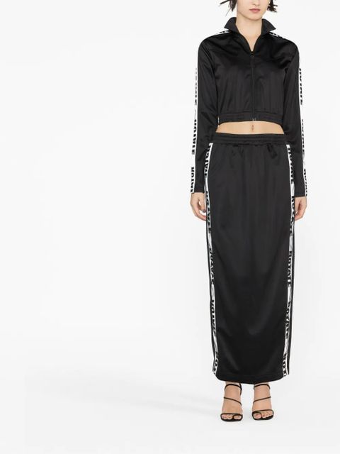 ROTATE BIRGER CHRISTENSEN logo-tape track jacket - Black