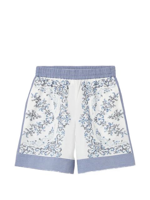 Claudie Pierlot striped-waistband patterned shorts - White - zdjęcie produktu nr 1