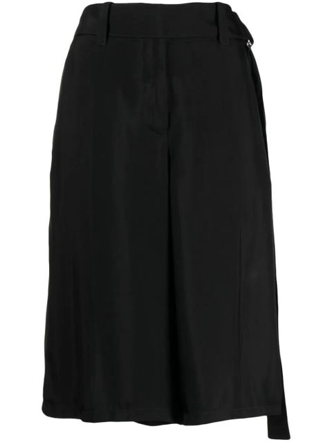 Jil Sander belted-waist wide-leg shorts - Black - zdjęcie produktu nr 1