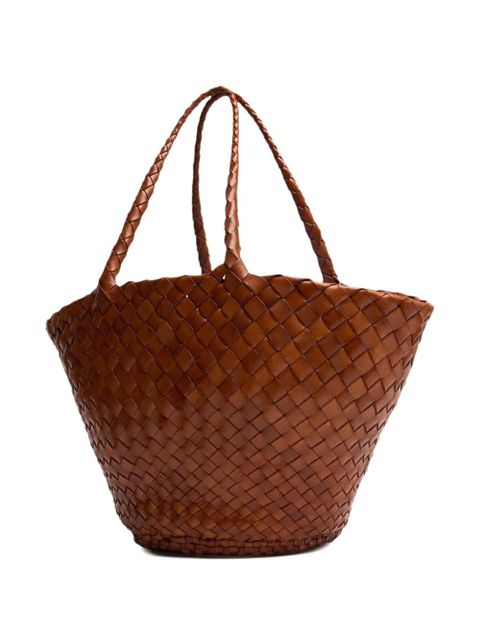 DRAGON DIFFUSION Egola woven tote bag - Brown