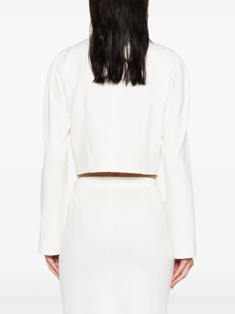 PINKO cropped buttoned jacket - White