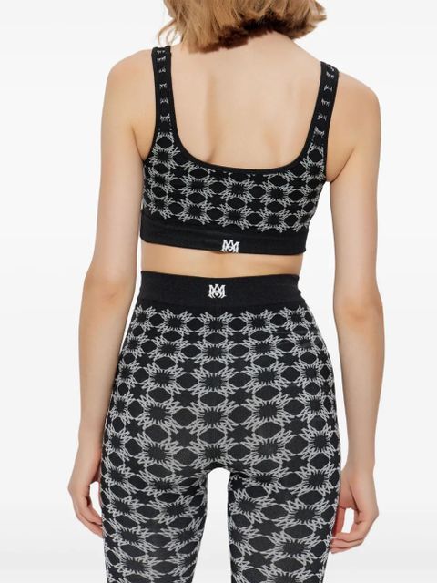 AMIRI Ma Quad-monogram bra - Black