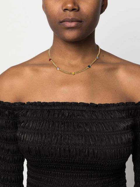 Missoma heart gemstone charm chain necklace - Gold - zdjęcie produktu nr 2