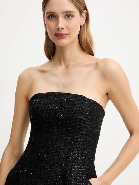 Bardot sukienka kolor czarny mini rozkloszowana 59333DB9