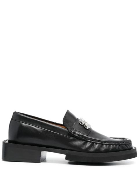 GANNI 30mm logo-plaque loafers - Black - zdjęcie produktu nr 1