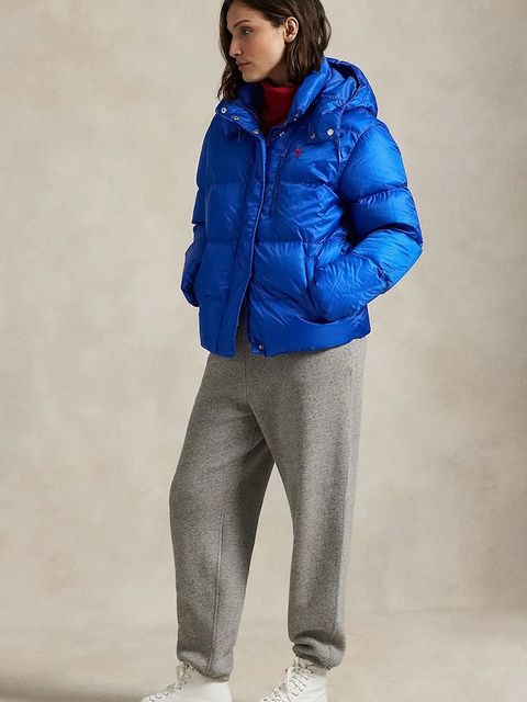 Polo Ralph Lauren kurtka puchowa damska kolor niebieski 211932183