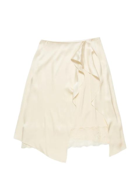 Acne Studios lace-detail draped midi skirt - Neutrals - zdjęcie produktu nr 1