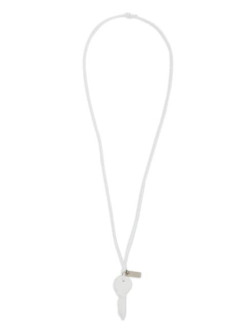 MM6 Maison Margiela Candle Waxed key-pendant necklace - White - zdjęcie produktu nr 1
