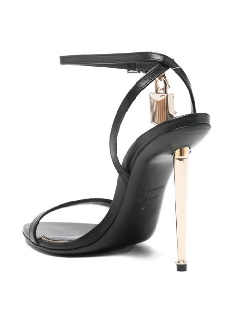 TOM FORD lock-detail sandals - Black