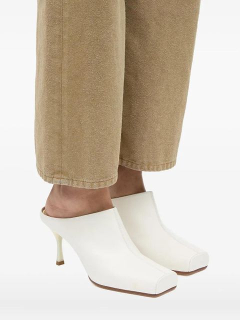 MM6 Maison Margiela square-toe mules - White