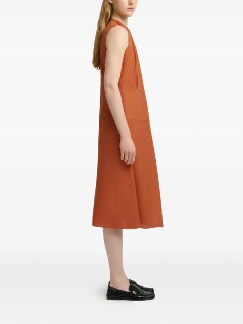 Marni tiered sleeveless dress - Orange