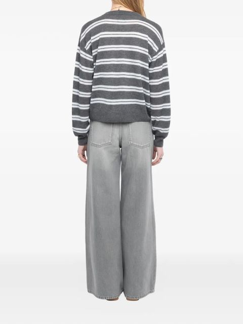 Zadig&Voltaire striped swapy sweater - Grey