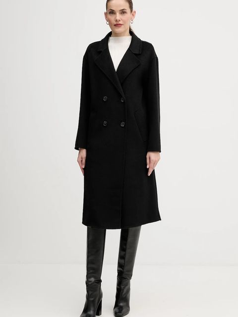 Gaudi płaszcz z dodatkiem wełny kolor czarny 521FD35010 - zdjęcie produktu nr 1