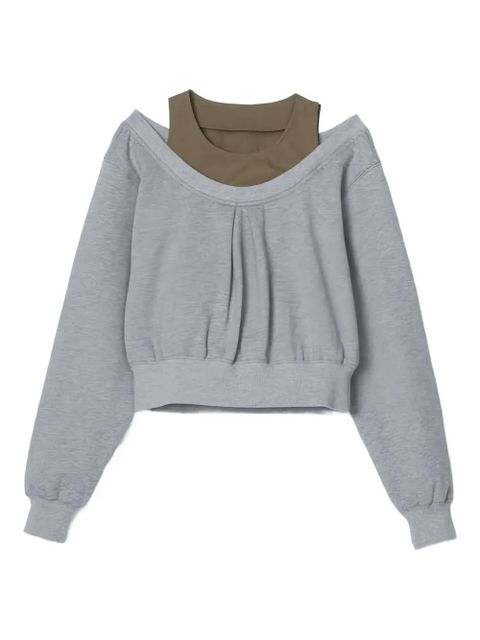 3.1 Phillip Lim cut-out long-sleeve sweatshirt - Grey - zdjęcie produktu nr 1