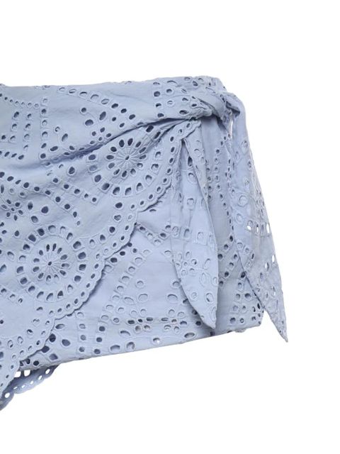 MC2 Saint Barth wrap asymmetric skirt - Blue