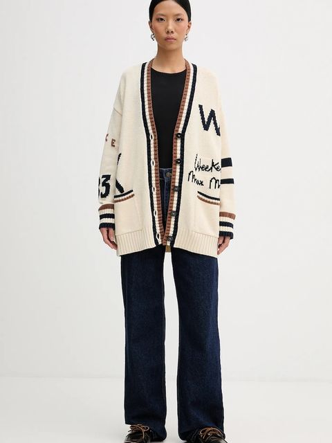 Weekend Max Mara kardigan BLASONE damski kolor beżowy 2615341061600 - zdjęcie produktu nr 2