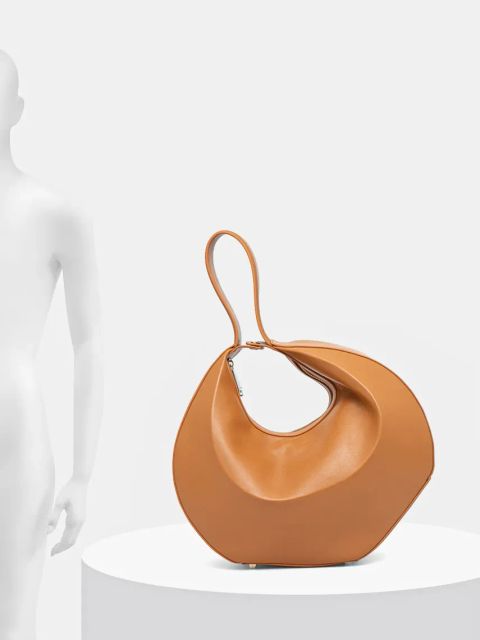 Patrizia Pepe torebka skórzana kolor brązowy 8B0046 L047