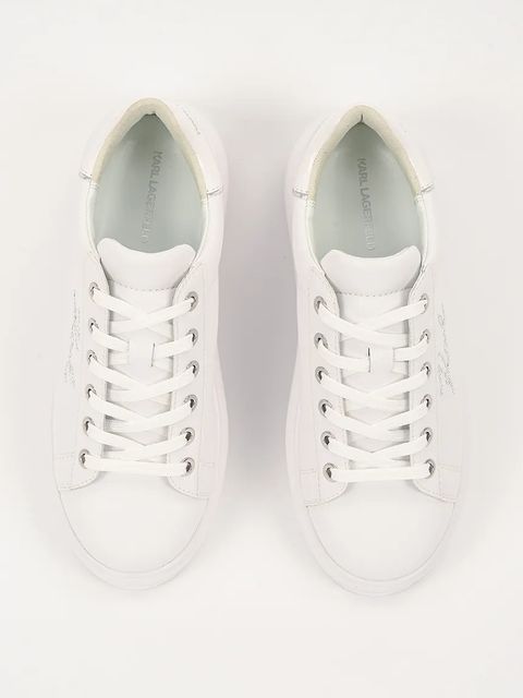 Karl Lagerfeld sneakersy skórzane KAPRI damskie kolor biały KL62518