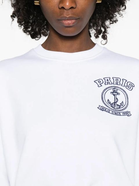 Maje embroidered-motif sweatshirt - White