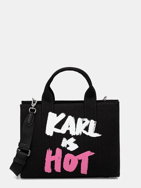 Karl Lagerfeld torebka bawełniana Karl Lagerfeld x Paris Hilton kolor czarny A4W50075 - zdjęcie produktu nr 1
