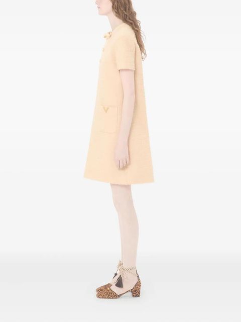 Valentino Garavani button-fastening mini dress - Neutrals