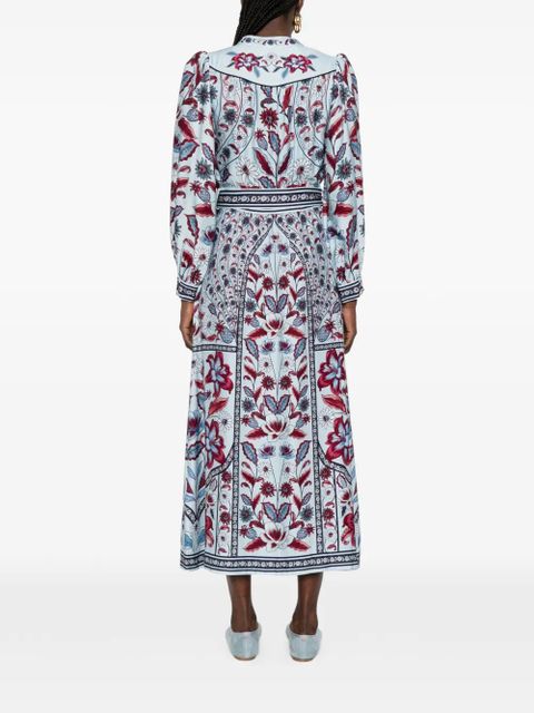 FARM Rio Marcelle floral belted midi dress - Blue