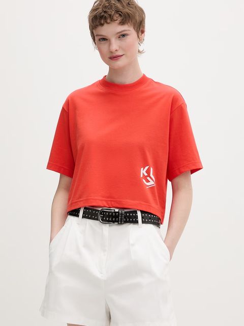 Karl Lagerfeld Jeans t-shirt z bawełną - zdjęcie produktu nr 2