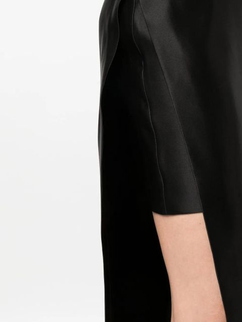 The Row Kanita layered silk skirt - Black
