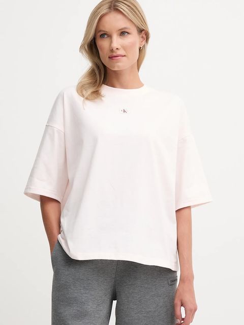 Calvin Klein Jeans t-shirt bawełniany damski kolor różowy LV047D204G - zdjęcie produktu nr 1